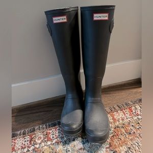 Black Tall Original Hunter Ltd Boots US size 9